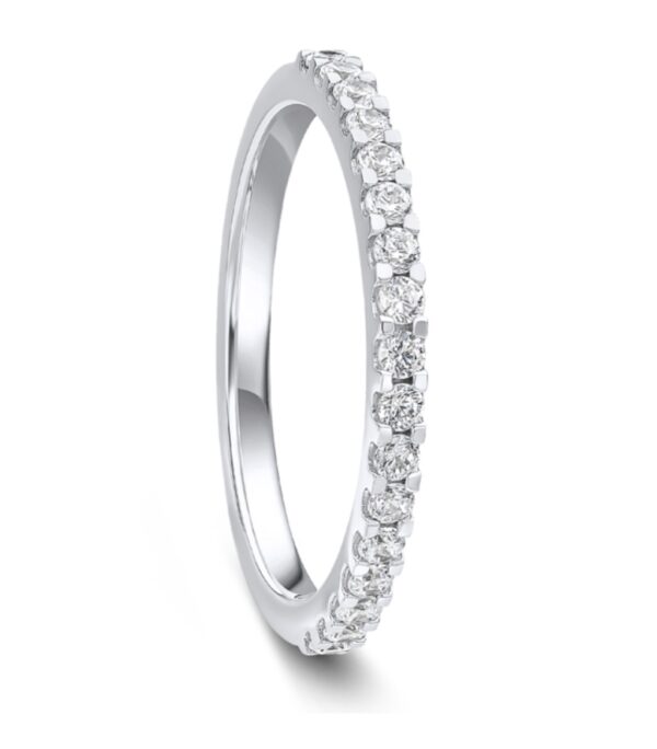 Ladies Platinum micro-claw set diamond wedding ring