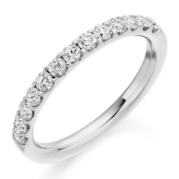 Ladies Platinum Micro-Claw Set Diamond Wedding Ring