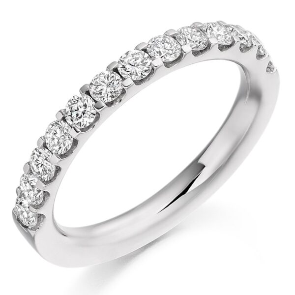 Ladies Platinum Micro-Claw Set Diamond Wedding Ring