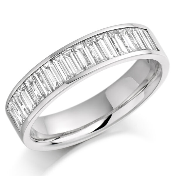 Ladies Platinum Baguette Cut Channel Set Diamond Wedding Ring