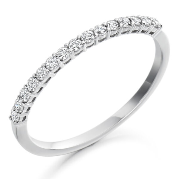 Ladies Platinum Shared Claw Set Diamond Wedding Ring