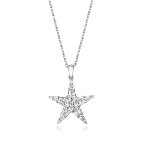 Silver & Co Star Pendant With Chain