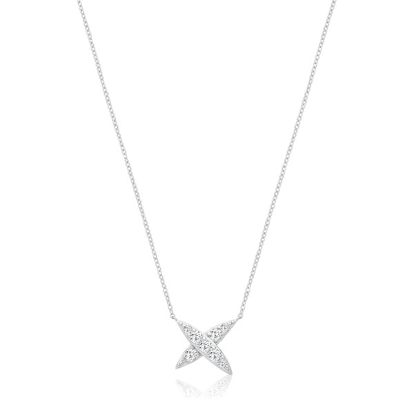 Silver & Co Cross Style Pendant With Chain