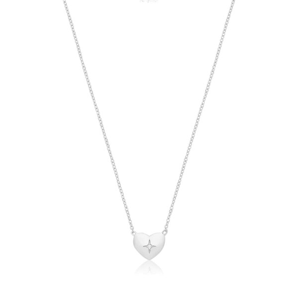 Silver & Co Fine Heart Necklet
