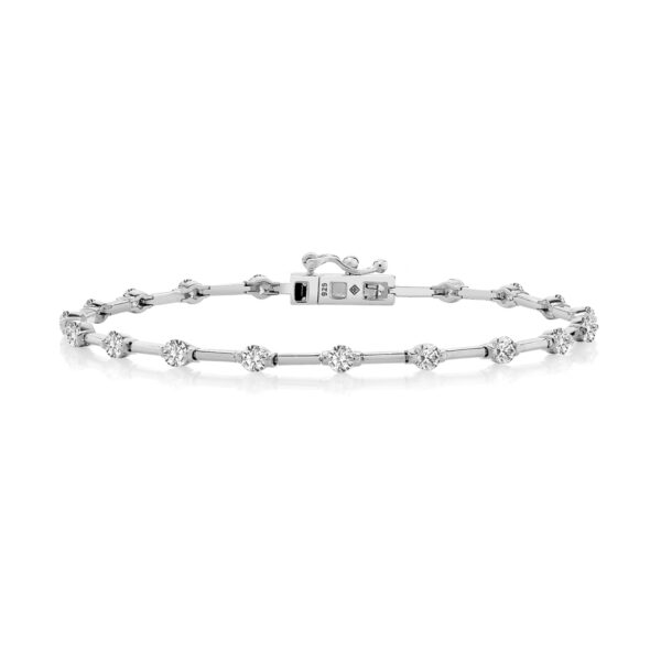 Silver & Co Cubic Zirconia Line Bracelet