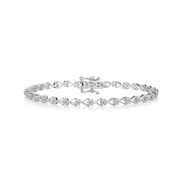 Silver & Co Cubic Zirconia Line Bracelet