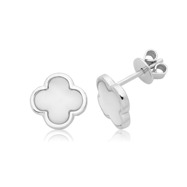 Silver & Co Clover Style Stud Earrings