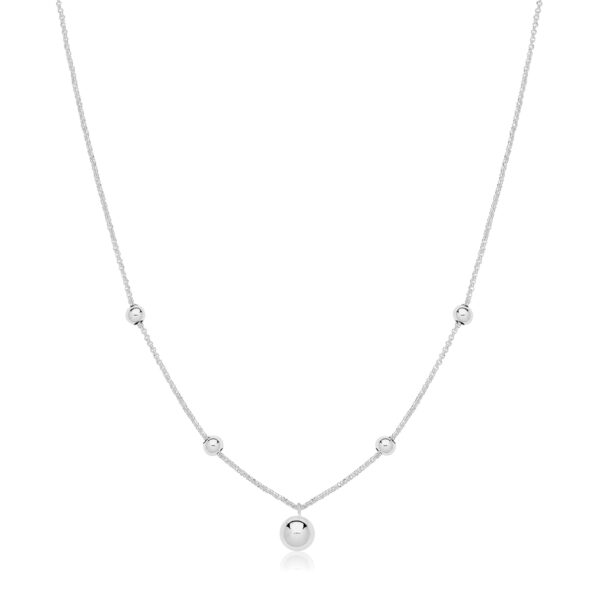 Silver&Co Drop Ball  Necklet