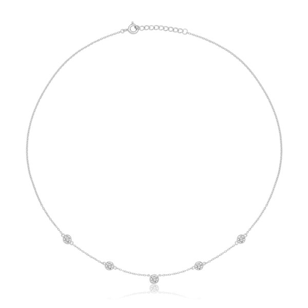 Silver&Co Cubic Zirconia Stone Necklet